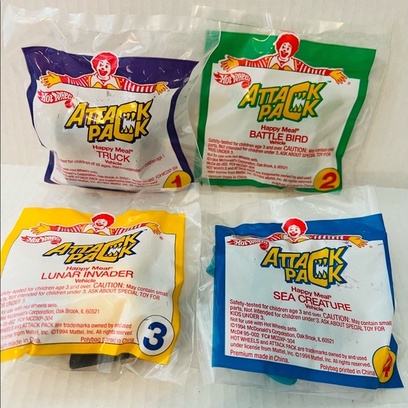 McDonald's | Toys | 994 Hot Wheels Attack Pack Vehicles Mcdonalds Happy ...